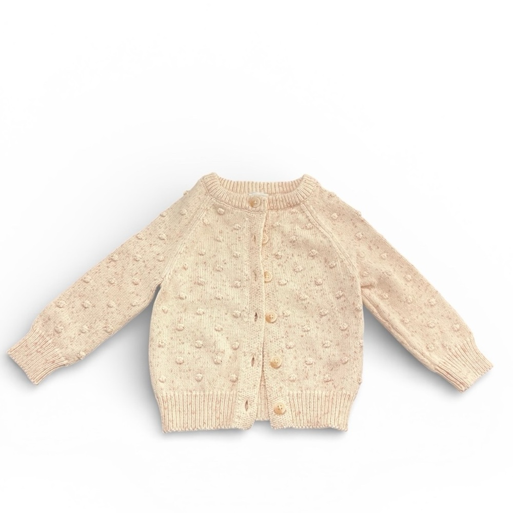 Jamie Kay Dotty Cardigan Apricot Fleck size 2T